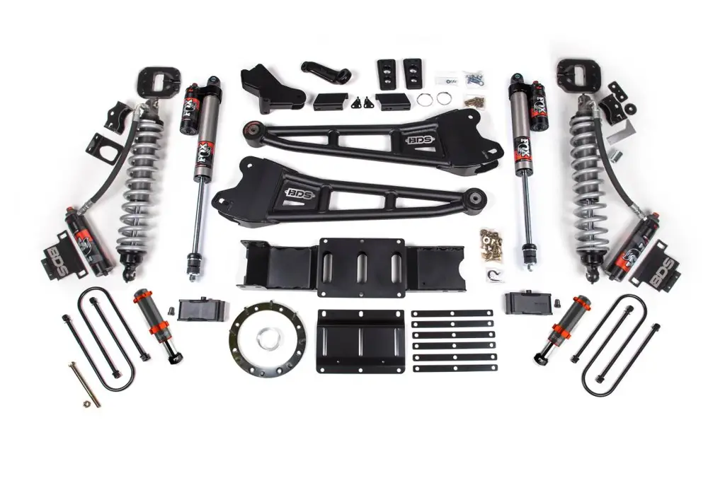 6 Inch Lift Kit w/ Radius Arm | FOX 2.5 Coil-Over Conversion Performance Elite | Ram 3500 (2019-2024) 4WD Diesel | 5in Block w/o Overload | FOX 2.0 Hydro Bump Stop | 8-Bolt | BDS Suspension image 2
