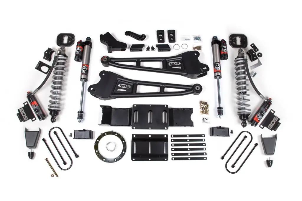 6 Inch Lift Kit w/ Radius Arm | FOX 2.5 Coil-Over Conversion Performance Elite | Ram 3500 (2019-2024) 4WD Diesel | 5in Block w/ Overload | Rubber Bump Stop | 8-Bolt | BDS Suspension image 2