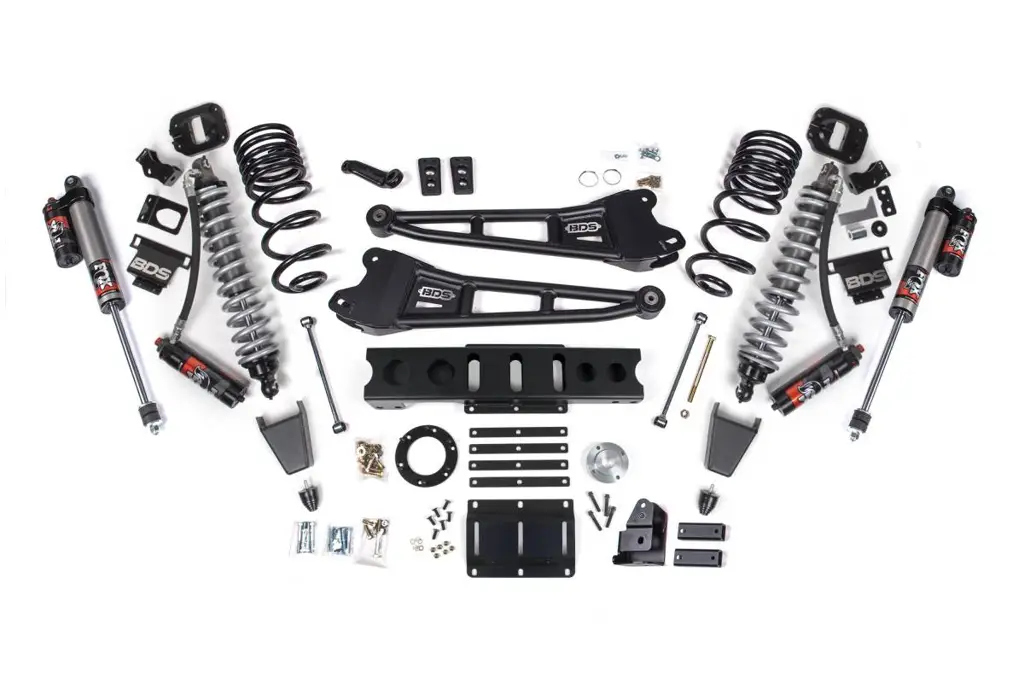 4 Inch Lift Kit w/ Radius Arm & FOX 2.5 Coil-Over Conversion Performance Elite | Ram 2500 (2014-2018) 4WD Diesel | FOX 2.0 Hydro Bump Stop | BDS Suspension