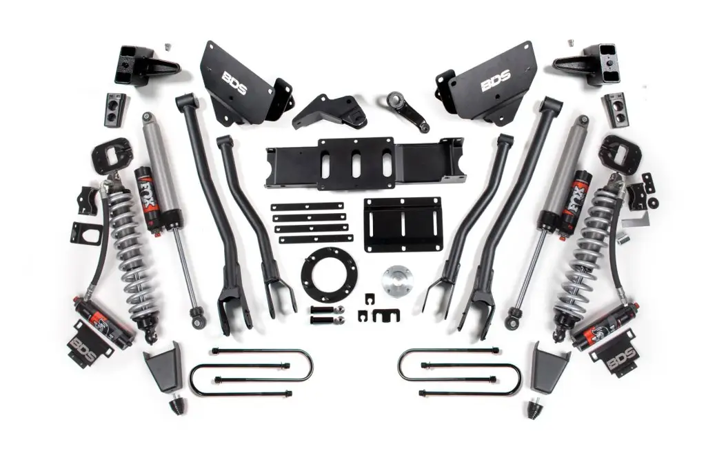6 Inch 4-Link Lift Kit | FOX 2.5 Performance Elite Coil-Over Conversion | Ram 3500 4WD Diesel (2013-2018) | FOX 2.0 Hydro Bump Stop | 6-Bolt | BDS Suspension
