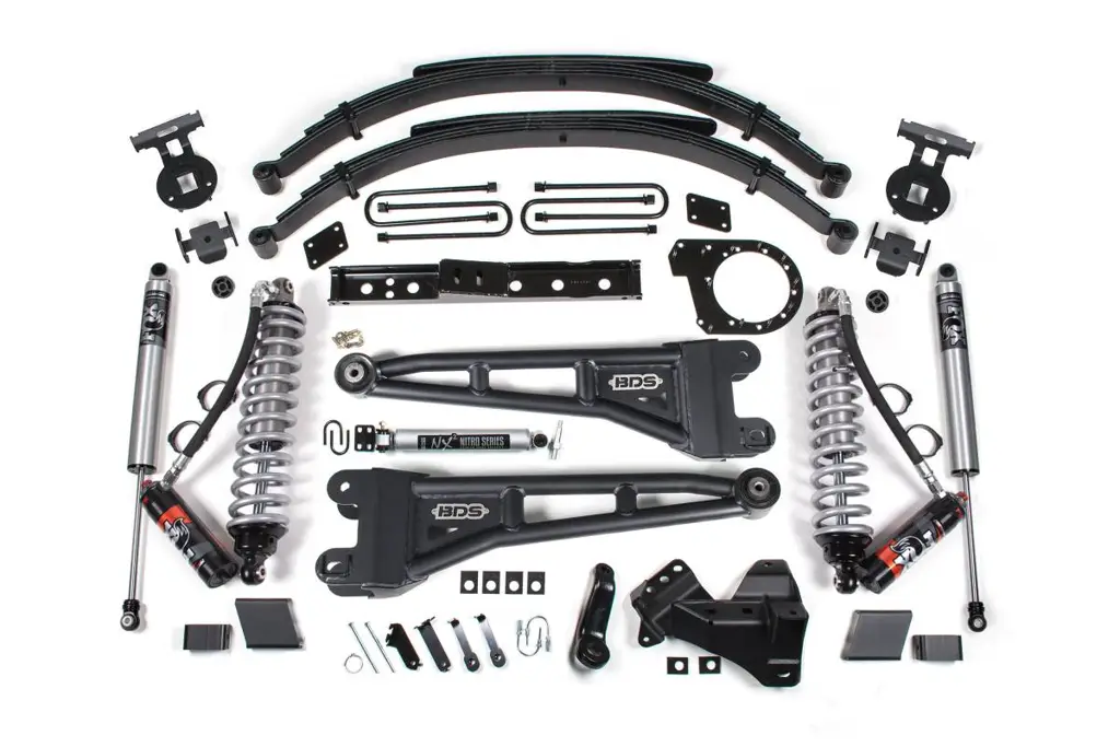 7 Inch Radius Arm Lift Kit | Leaf Springs | FOX 2.5 Performance Series HTO | Ford F250/F350 Super Duty (2023-2026) 4WD Diesel | BDS Suspension