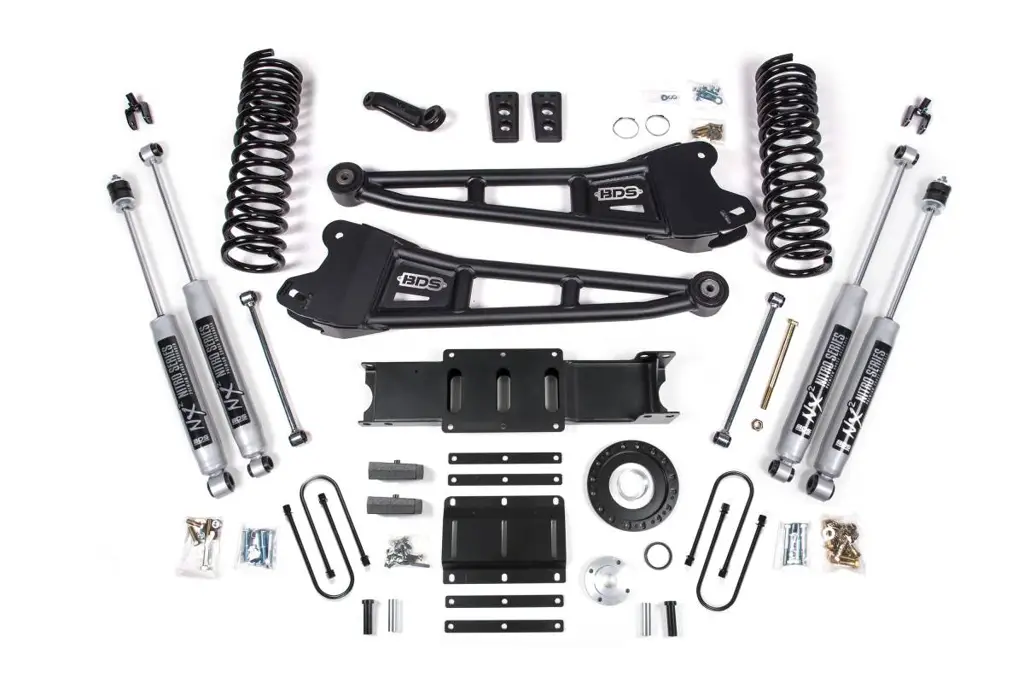 6 Inch Lift Kit w/ Radius Arms | Ram 3500 4WD Diesel (2013-2018) | 5 Inch Block | 8-Bolt | NX2 Nitro Series | BDS Suspension image 2