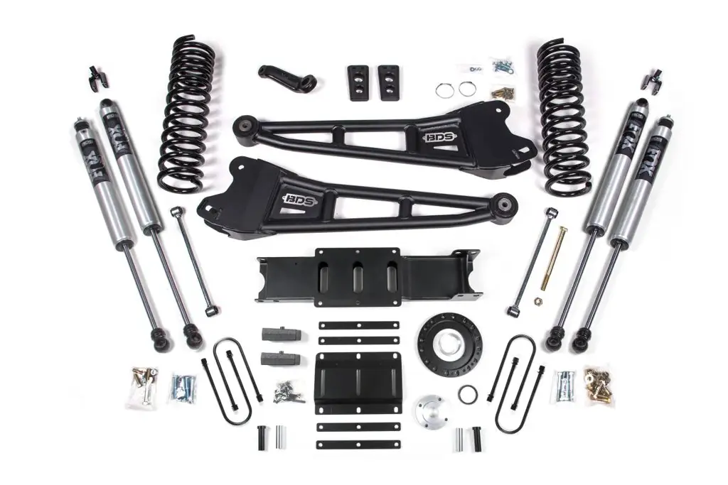 6 Inch Lift Kit w/ Radius Arms | Ram 3500 4WD Diesel (2013-2018) | 4 Inch Block | 8-Bolt | FOX 2.0 Performance Series | BDS Suspension image 2
