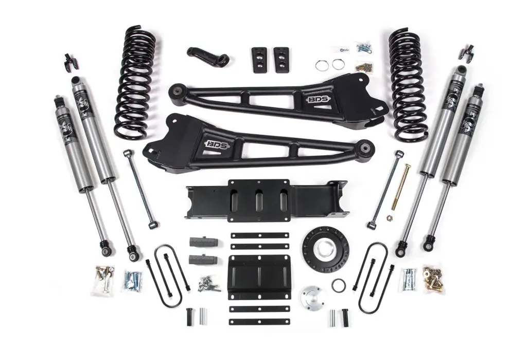 6 Inch Lift Kit w/ Radius Arms | Ram 3500 4WD Diesel (2013-2018) | 4 Inch Block | 8-Bolt | FOX 2.5 Performance Series HTO | BDS Suspension image 2