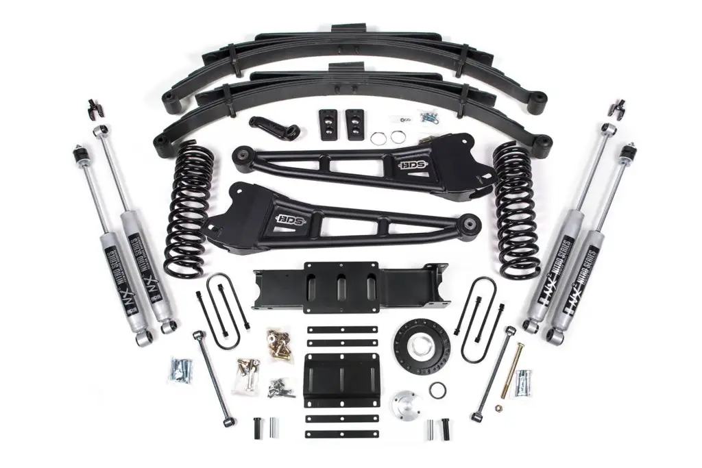 6 Inch Lift Kit w/ Radius Arms | Ram 3500 4WD Diesel (2013-2018) | 4.5 Inch Leaf Springs | 8-Bolt | NX2 Nitro Series | BDS Suspension image 2
