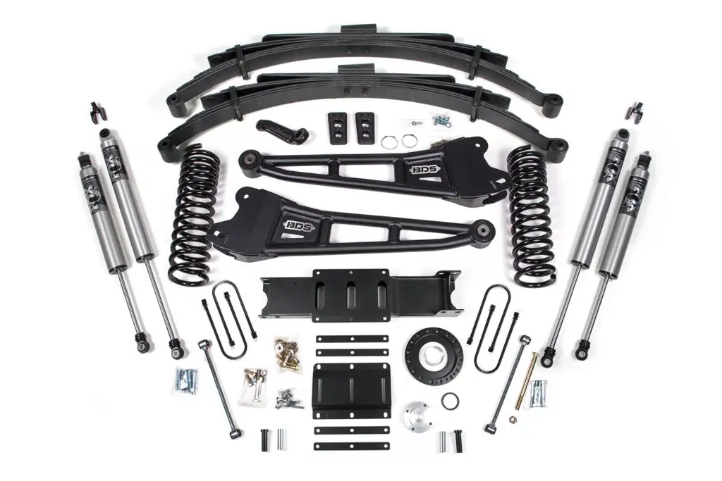 6 Inch Lift Kit w/ Radius Arms | Ram 3500 4WD Diesel (2013-2018) | 4.5 Inch Leaf Springs | 8-Bolt | FOX 2.5 Performance Series HTO | BDS Suspension image 2