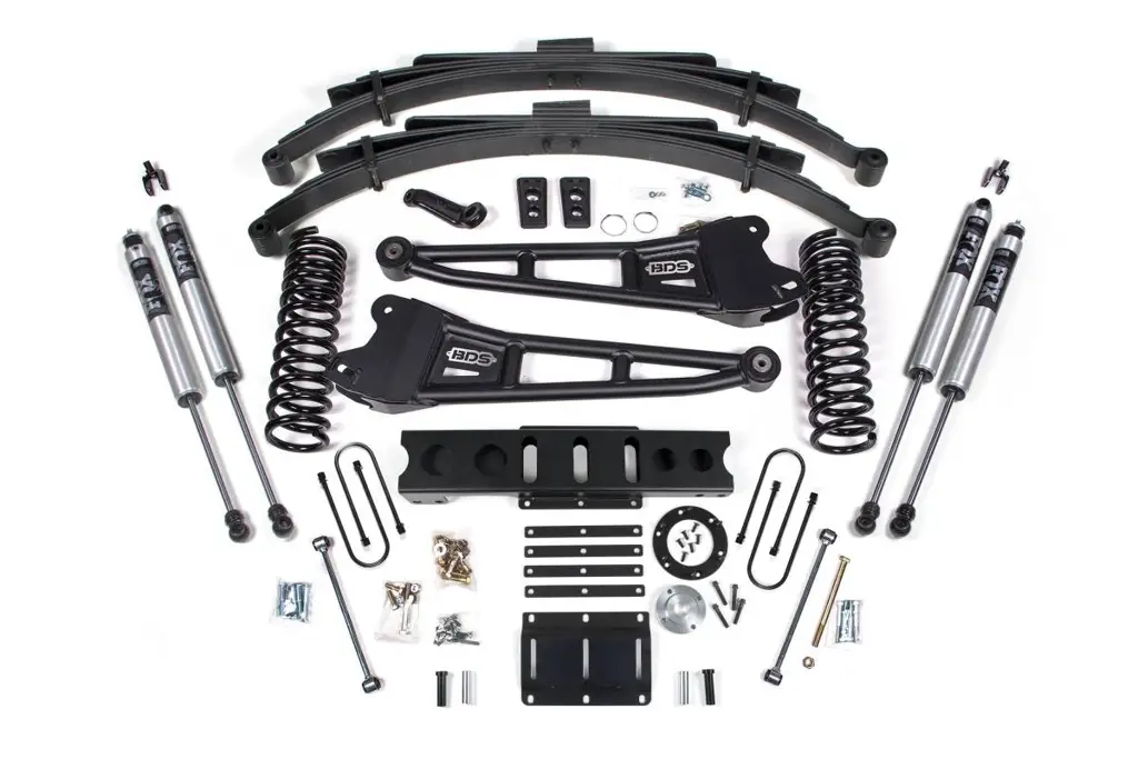 6 Inch Lift Kit w/ Radius Arms | Ram 3500 4WD Diesel (2013-2018) | 4.5 Inch Leaf Springs | 6-Bolt | FOX 2.0 Performance Series | BDS Suspension image 2