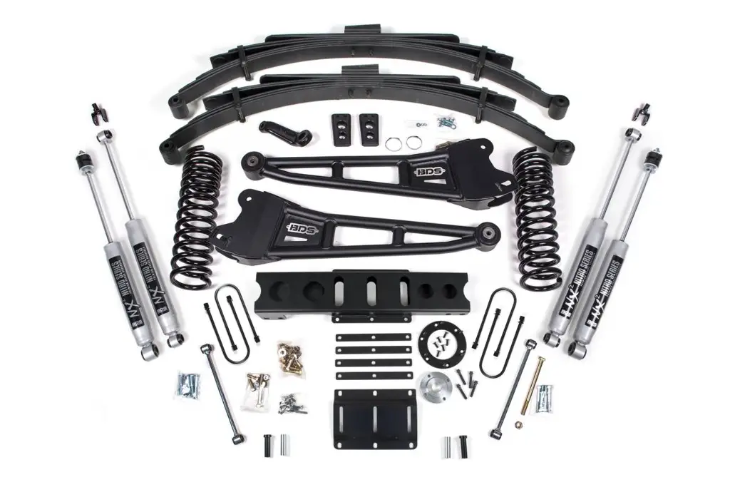 6 Inch Lift Kit w/ Radius Arms | Ram 3500 4WD Diesel (2013-2018) | 4.5 Inch Leaf Springs | 6-Bolt | NX2 Nitro Series | BDS Suspension image 2