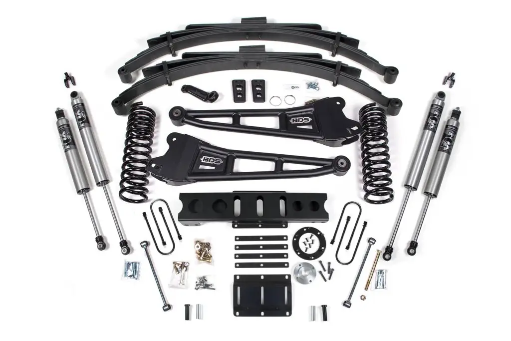 6 Inch Lift Kit w/ Radius Arms | Ram 3500 4WD Diesel (2013-2018) | 4.5 Inch Leaf Springs | 6-Bolt | FOX 2.5 Performance Series HTO | BDS Suspension image 2