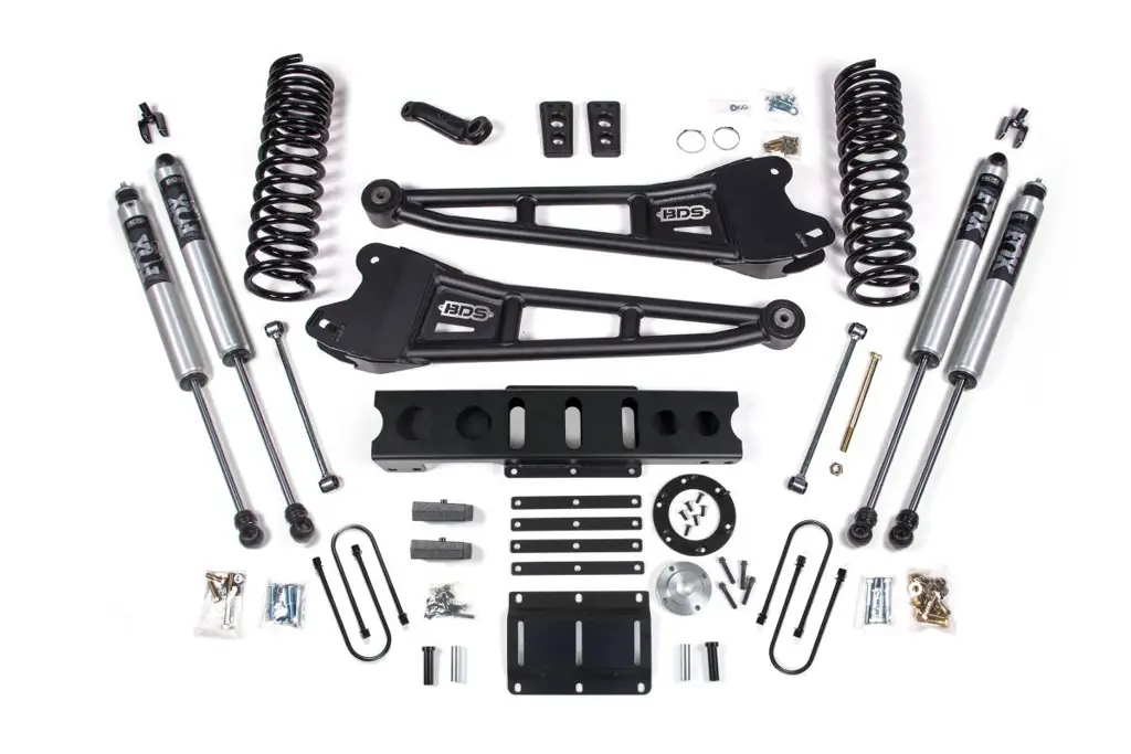 6 Inch Lift Kit w/ Radius Arms | Ram 3500 4WD Diesel (2013-2018) | 4 Inch Block | 6-Bolt | FOX 2.0 Performance Series | BDS Suspension image 2