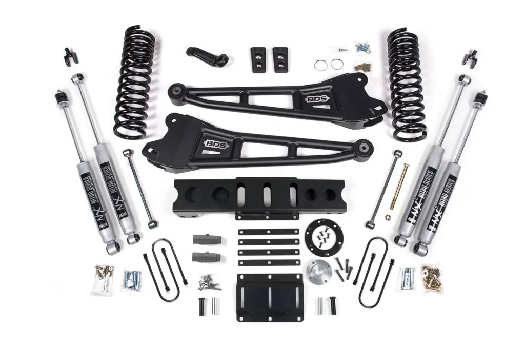 6 Inch Lift Kit w/ Radius Arms | Ram 3500 4WD Diesel (2013-2018) | 4 Inch Block | 6-Bolt | NX2 Nitro Series | BDS Suspension image 2