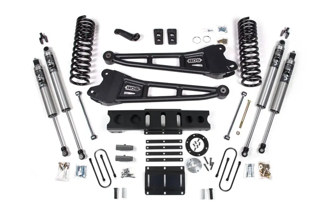 6 Inch Lift Kit w/ Radius Arms | Ram 3500 4WD Diesel (2013-2018) | 4 Inch Block | 6-Bolt | FOX 2.5 Performance Series HTO | BDS Suspension image 2