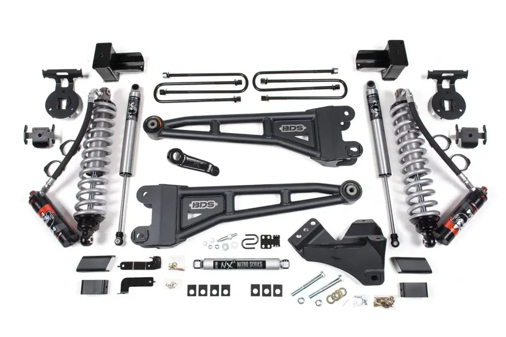 5 Inch Lift Kit w/ Radius Arm | FOX 2.5 Performance Elite Coilover Conversion | Ford F350 Super Duty DRW (2023-2026) 4WD Diesel | FOX 2.5 Performance Series HTO Rear Shocks | BDS Suspension image 2
