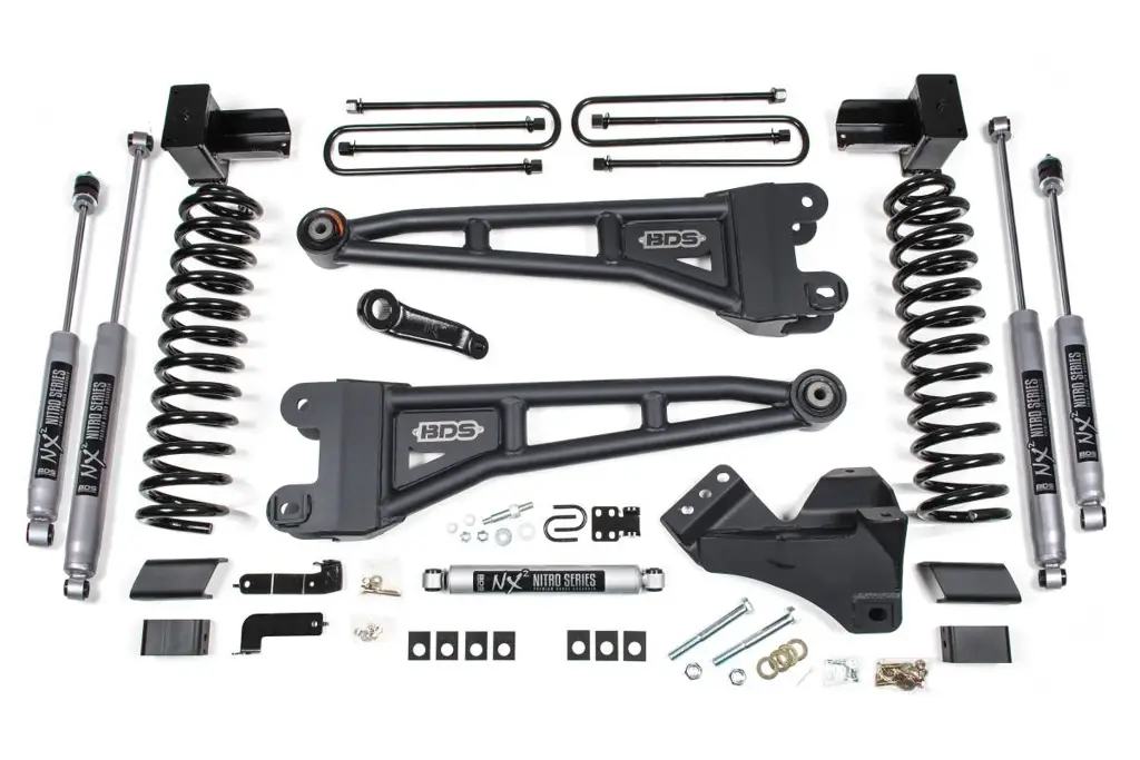 5 Inch Lift Kit w/ Radius Arm | Ford F350 Super Duty DRW (2023-2026) 4WD Gas | FOX 2.5 Performance Series HTO Shocks | BDS Suspension
