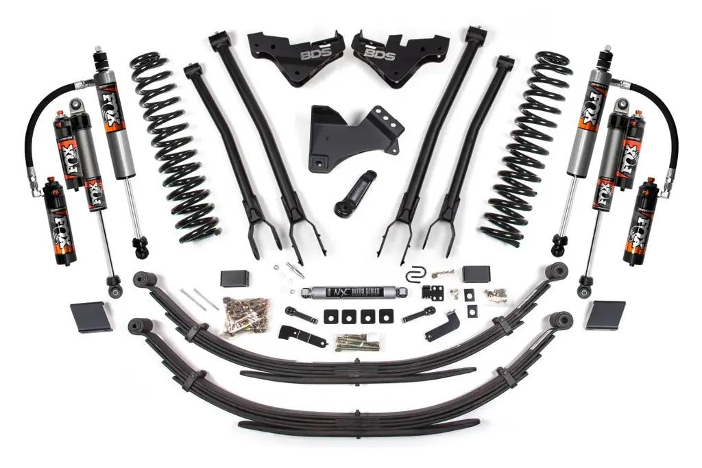 5 Inch Lift Kit w/ 4-Link | Ford F250/F350 Super Duty (2023-2026) 4WD Diesel | Leaf Springs | FOX 2.5 Performance Elite | BDS Suspension image 2