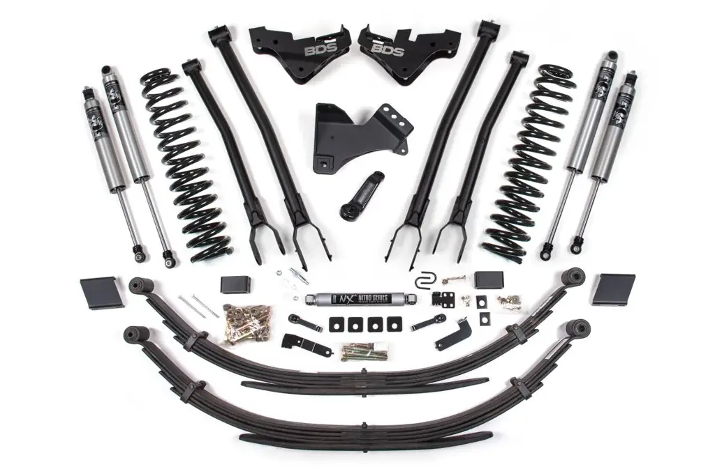 5 Inch Lift Kit w/ 4-Link | Ford F250/F350 Super Duty (2023-2026) 4WD Diesel | Leaf Springs | FOX 2.5 Performance Series HTO | BDS Suspension image 2