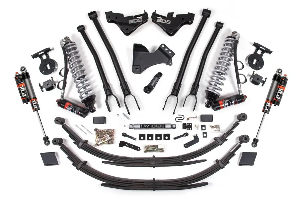 5 Inch Lift Kit w/ 4-Link | FOX 2.5 Performance Elite Coil-Over | Ford F250/F350 Super Duty (2023-2026) 4WD Diesel | Leaf Springs Rear | FOX 2.5 Performance Elite Rear | BDS Suspension image 2