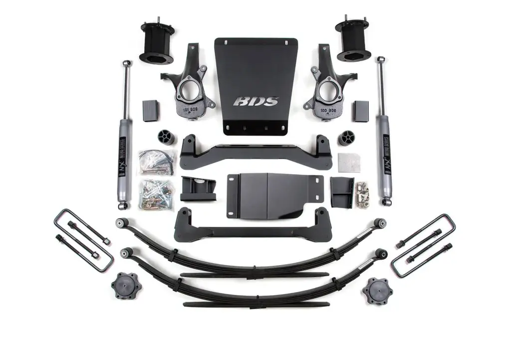 6 Inch Lift Kit | 2007-2013 Chevy Silverado / GMC Sierra 1500 4WD | Leaf Springs w/ NX2 Nitro Series Shocks | BDS Suspension image 2