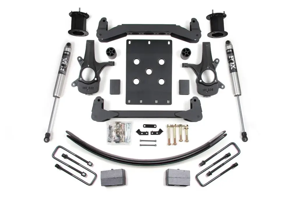 6 Inch Lift Kit | Chevy Silverado & GMC Sierra 1500 2WD (2007-2013) | Block Kit & Add-A-Leaf | FOX 2.0 Performance Series | BDS Suspension image 2