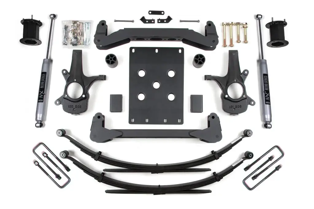 6 Inch Lift Kit | Chevy Silverado & GMC Sierra 1500 2WD (2007-2013) | Leaf Springs | NX2 Nitro Series | BDS Suspension image 2