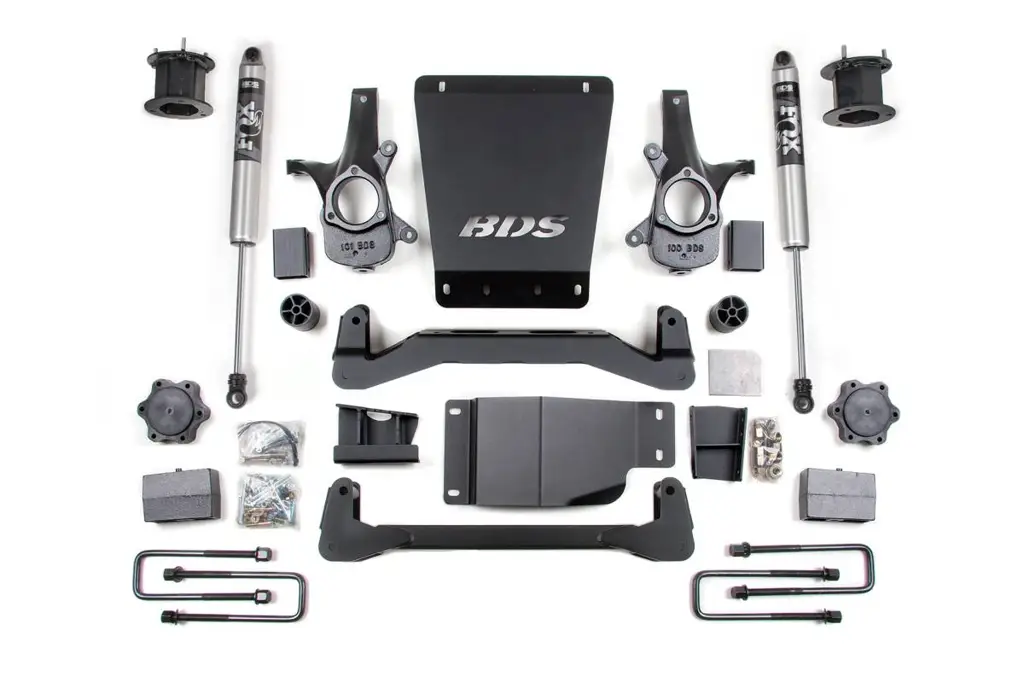 4.5 Inch Lift Kit | 2007-2013 Chevy Silverado / GMC Sierra 1500 4WD | Block Kit w/ FOX 2.0 Performance Series Shocks | BDS Suspension image 2