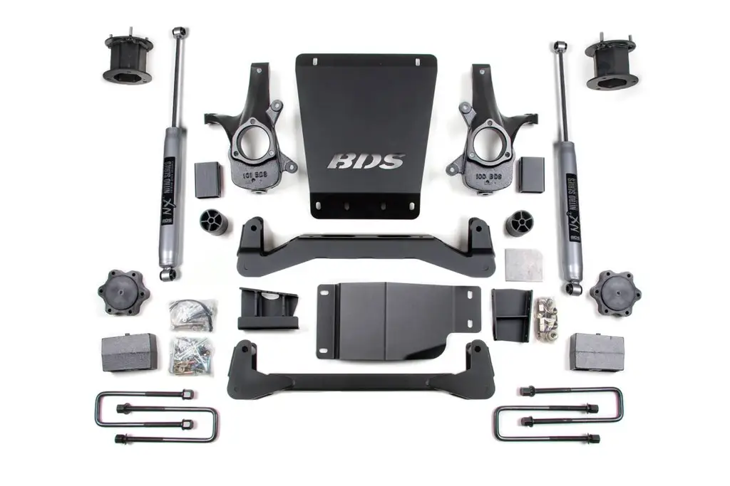 4.5 Inch Lift Kit | 2007-2013 Chevy Silverado / GMC Sierra 1500 4WD | Block Kit w/ NX2 Nitro Series Shocks | BDS Suspension