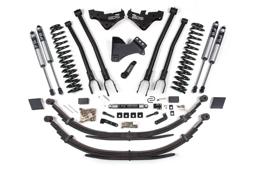 5 Inch Lift Kit w/ 4-Link | Ford F250/F350 Super Duty (2023-2026) 4WD Gas | Leaf Springs | FOX 2.0 Performance Series | BDS Suspension image 2