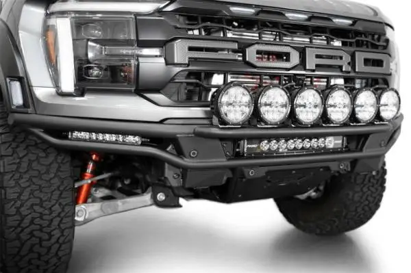 Addictive Desert Designs 2021-2024 Ford F-150 Raptor Race Series Front Bumper Light Hoop image 3