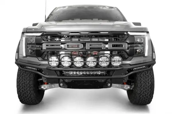 Addictive Desert Designs 2021-2024 Ford F-150 Raptor Race Series Front Bumper Light Hoop image 9