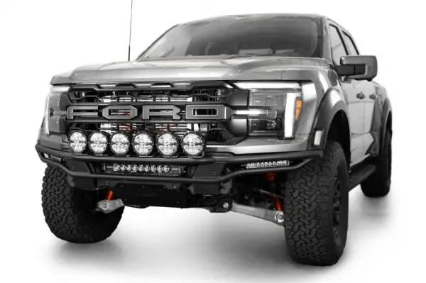 Addictive Desert Designs 2021-2024 Ford F-150 Raptor Race Series Front Bumper Light Hoop image 10