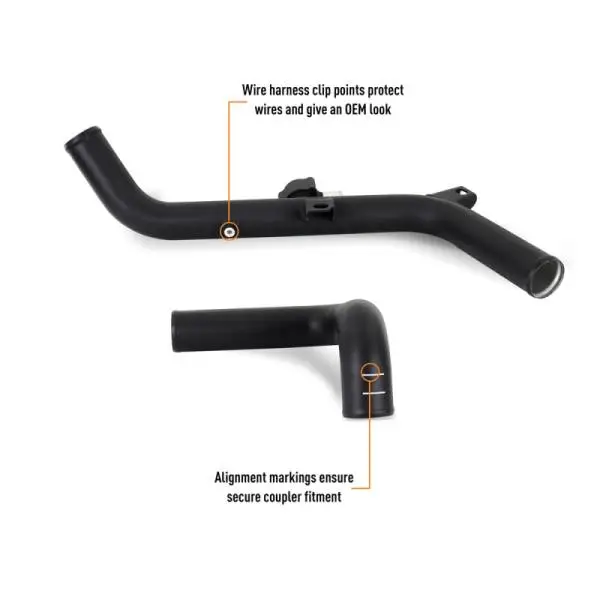 Mishimoto 21+ Bronco 2.7L Intercooler Pipe Kit Micro Wrinkle Black image 21