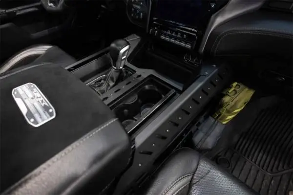 Addictive Desert Designs 2021+ RAM 1500 TRX Center Console Molle Panels & Digital Device Bridge image 2